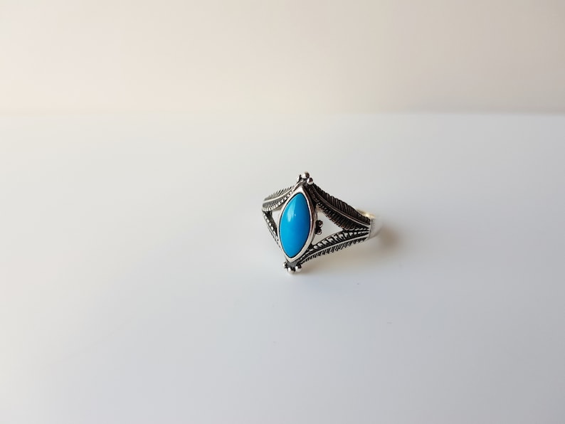turquoise jewellery vintage silver ring size 10 Vintage Silver Turquoise Ring december birthstone ring