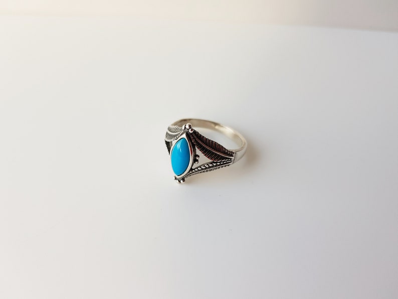 turquoise jewellery vintage silver ring size 10 Vintage Silver Turquoise Ring december birthstone ring