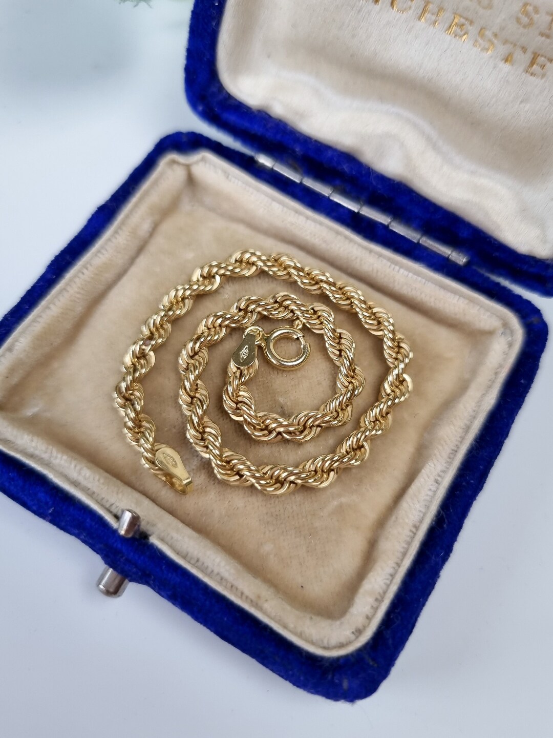 Vintage 9ct Yellow Gold Rope Twist Bracelet Etsy UK