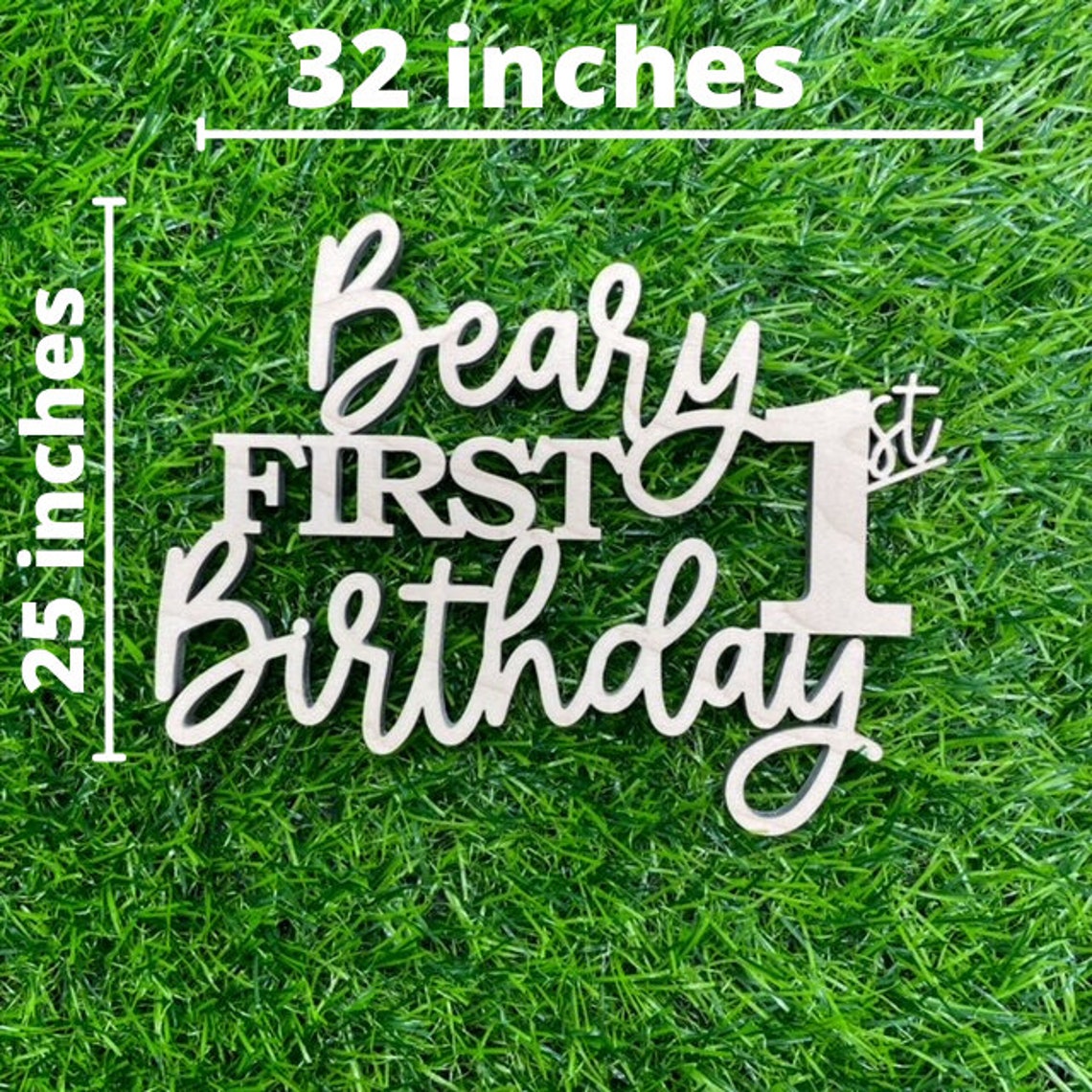 Beary First Birthday Sign Party Backdrop Sign Boy First - Etsy