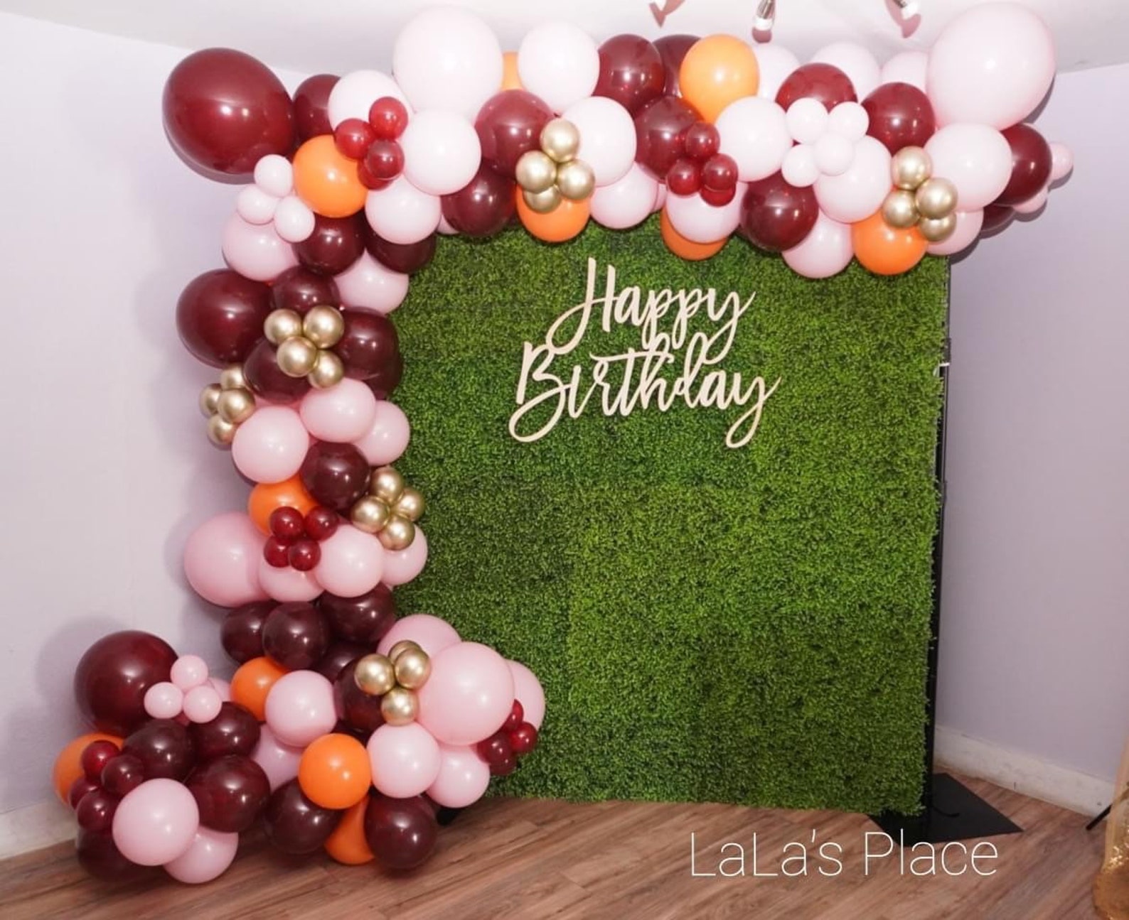 Wooden Beer Bar Themed Circle Happy Birthday Backdrop