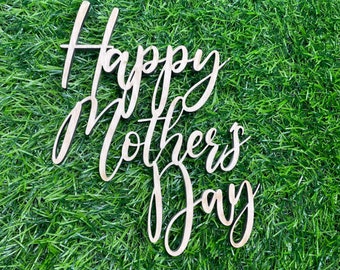 Happy Mother's Day Sign, Mother's Day Party Decoration, Mothers Day Backdrop Wood Sign, Happy Mothers Dayl Decor