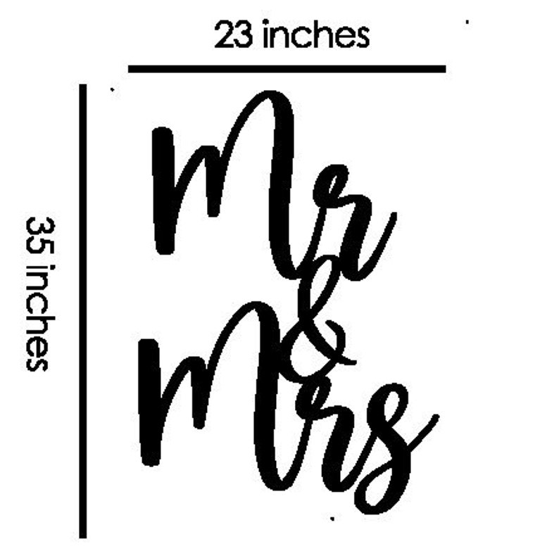 Wedding Backdrop Decor, Mr. and Mrs. Wooden Sign, Mr and Mrs Sign for ...