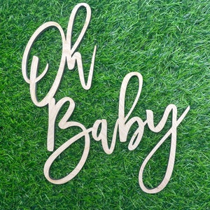 Oh Baby Sign, Baby Shower Decoration, Oh Baby Backdrop Wood Sign, Gender Reveal Decor