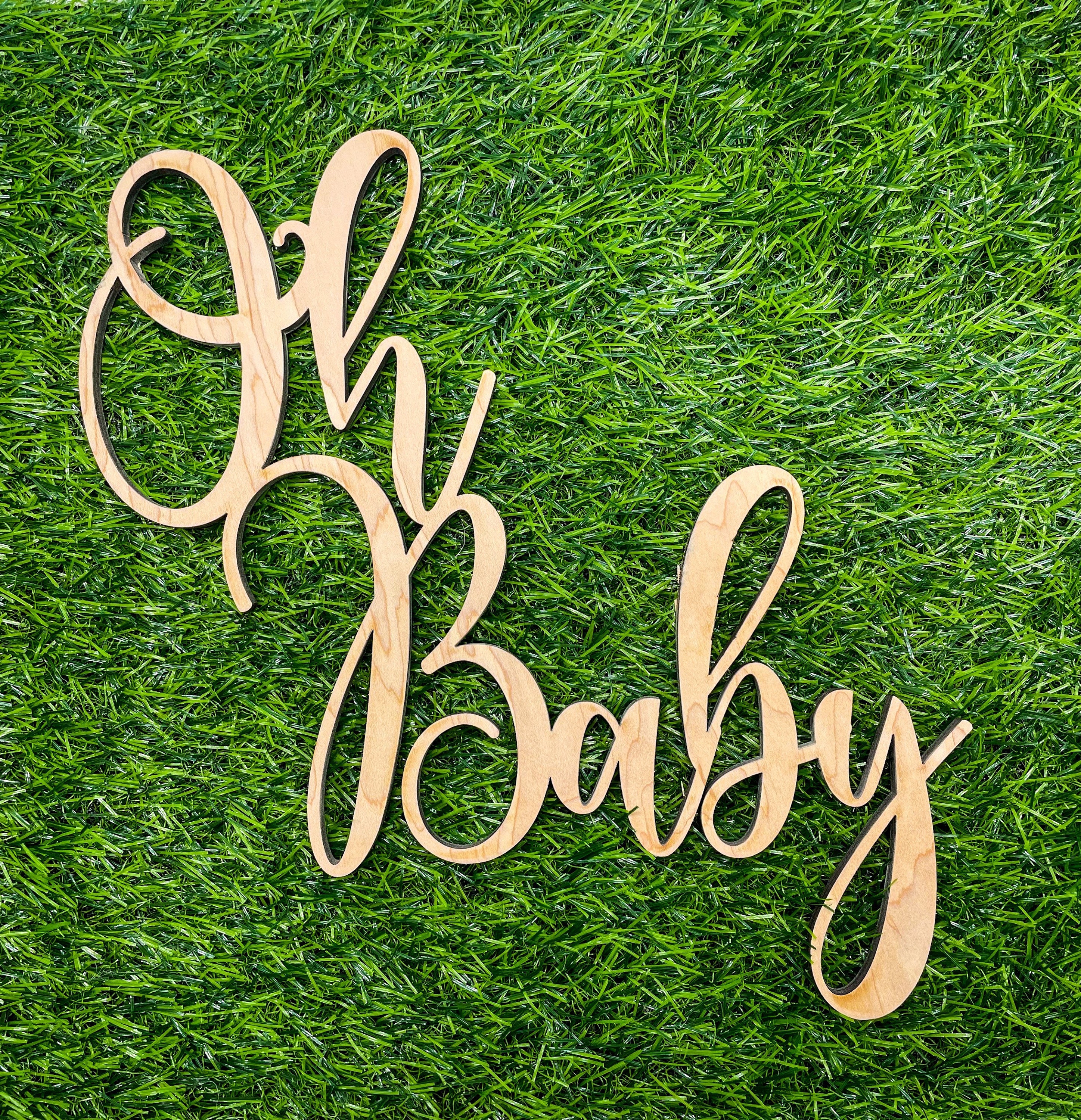 Oh Baby Hoop Wood Sign for Baby Shower Decor, Sprinkle Decorations, Dessert  Table Backdrop, Baby Announcement, Photo Booth Prop or Baby Gift 