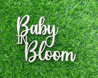 Baby in Bloom Backdrop Sign, Baby Shower Decoration, Oh Baby Backdrop Wood Sign, Gender Reveal Decor