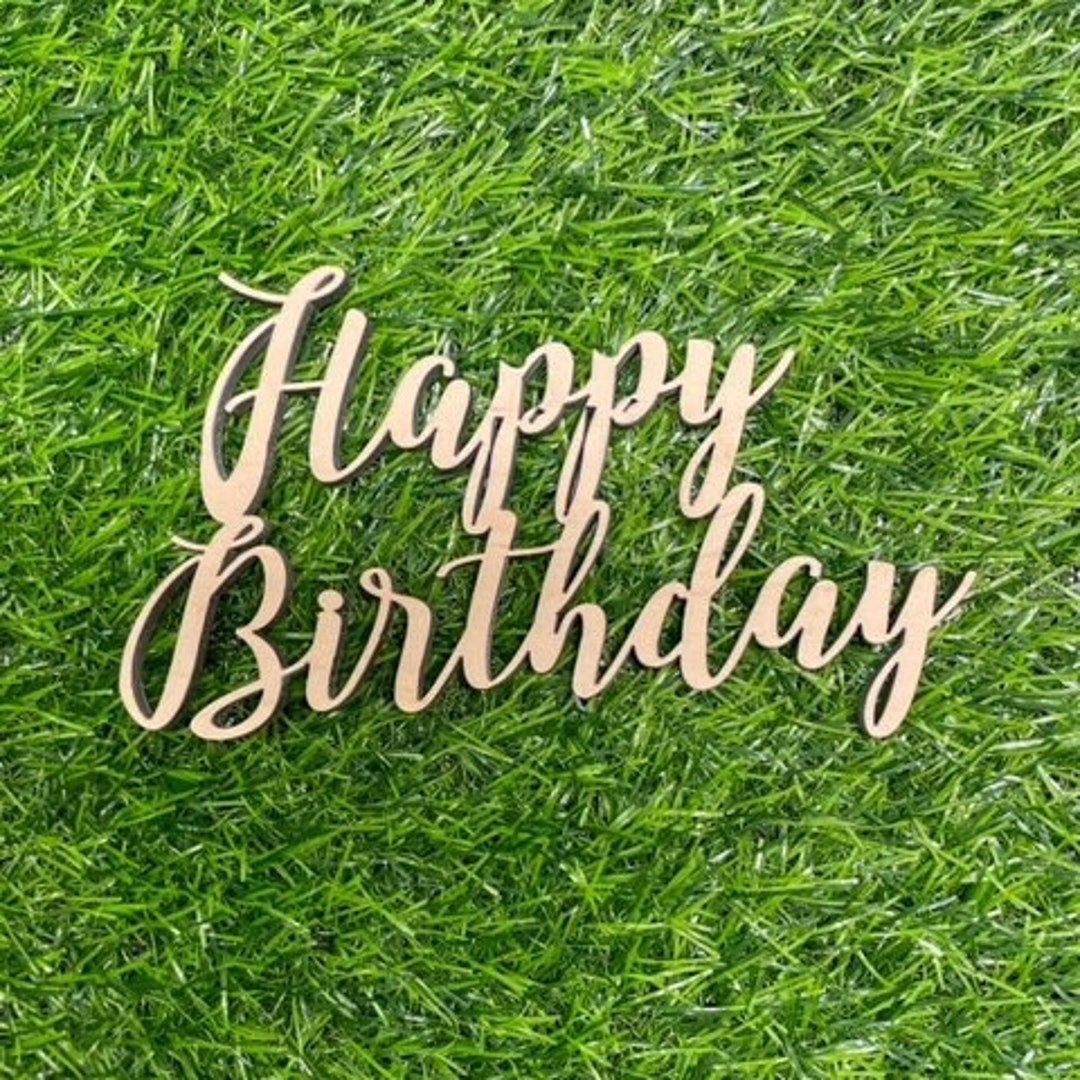 Happy Birthday Backdrop Wooden Sign, Laser Cut Birthday Celebration