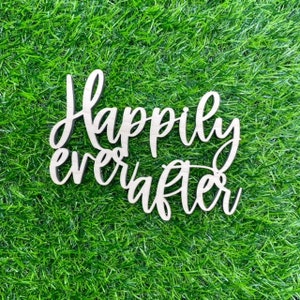 Happily Ever After Wedding Sign, Wedding Party Wooden Sign, Wedding Backdrop Sign, Wedding Photo Prop