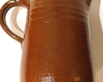 Grande brocca in ceramica vintage di metà secolo, firmata