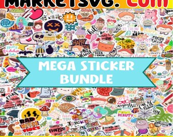 20000+ SVG Sticker Bundle, PNG Printable Stickers,Digital sticker pack, Stickers bundle, Sticker png set