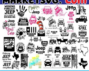 Bundle 47 fichiers Jeep svg, Jeep Bundle Svg, Jeep Svg, vecteur Jeep, Jeep Clipart, Jeep Bundle Svg, Jeep Cricut Svg, Jeep Life Svg