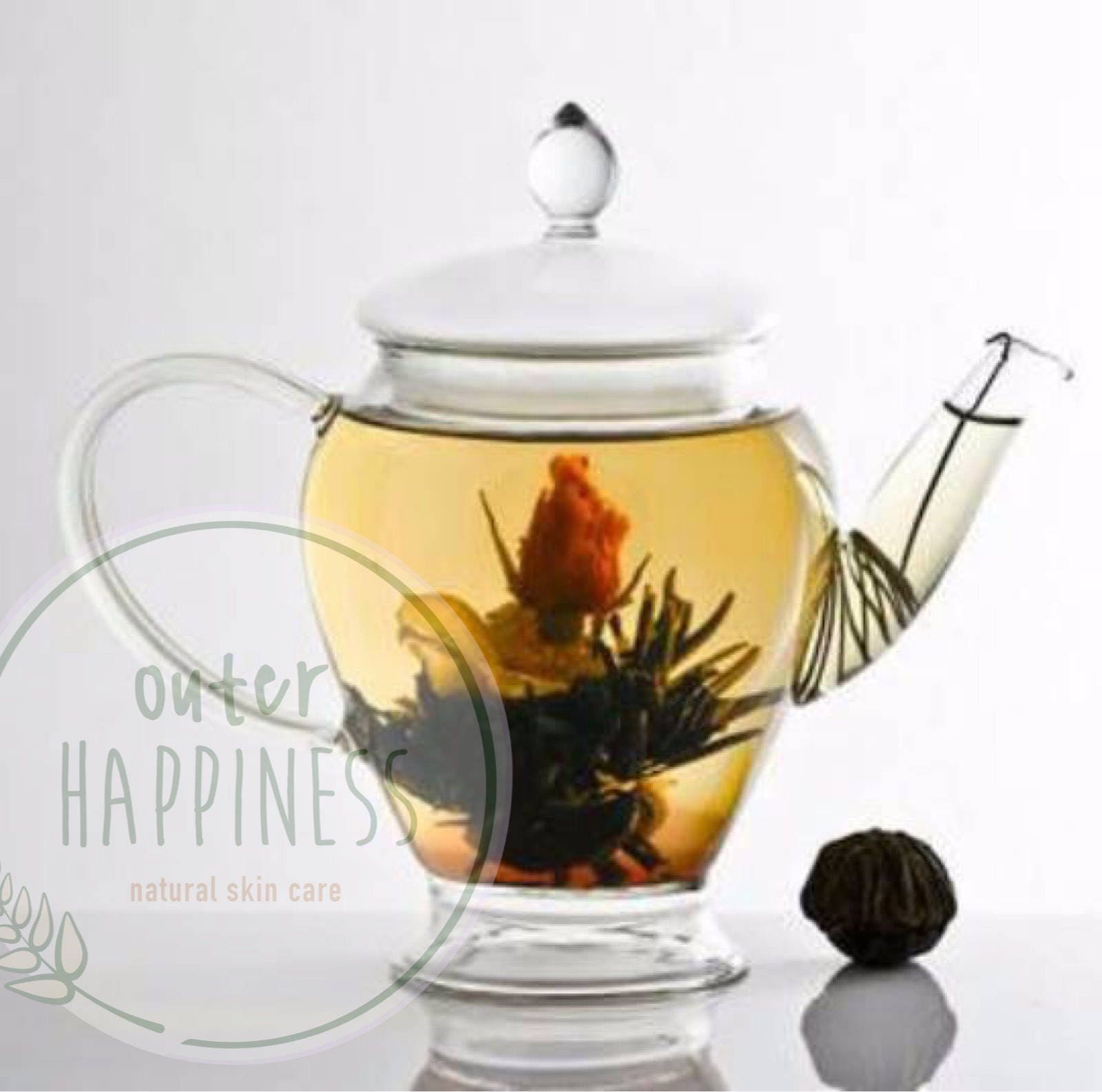 Blooming tea 3 Hibiscus and apple blooming tea balls tea Etsy