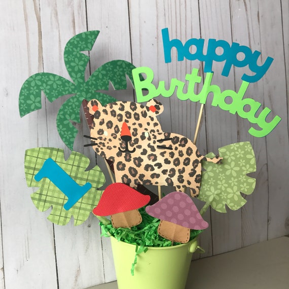 Jaguar Centerpieces 1st Birthday Party Decoration Safary Etsy