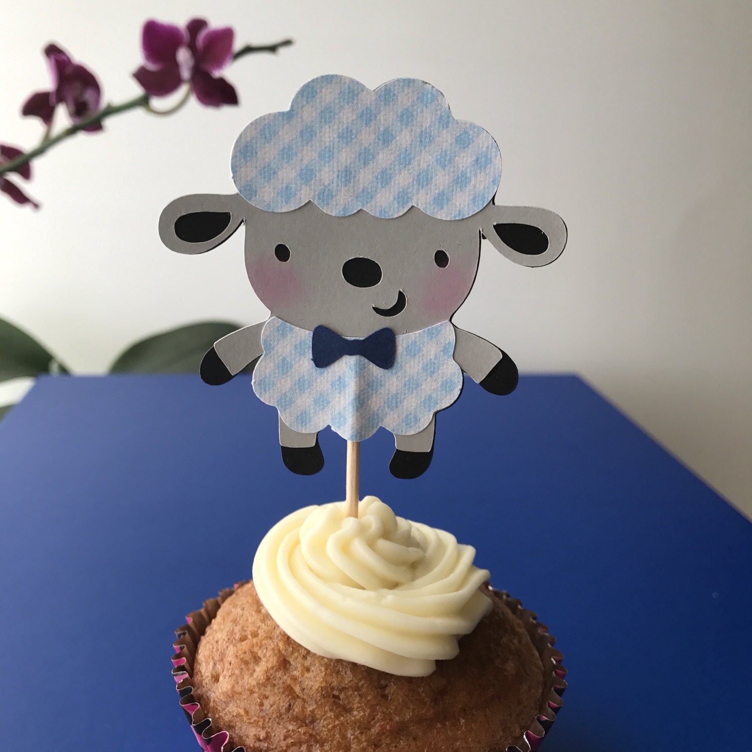Lamb Cupcake Toppers Lamb Baby Shower Decorations Lamb Etsy