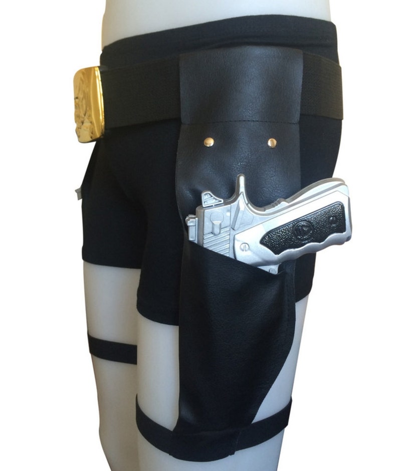 Lara Croft Quality Leg Holsters, 2 X Blue Guns Skull Buckle Etsy Hong