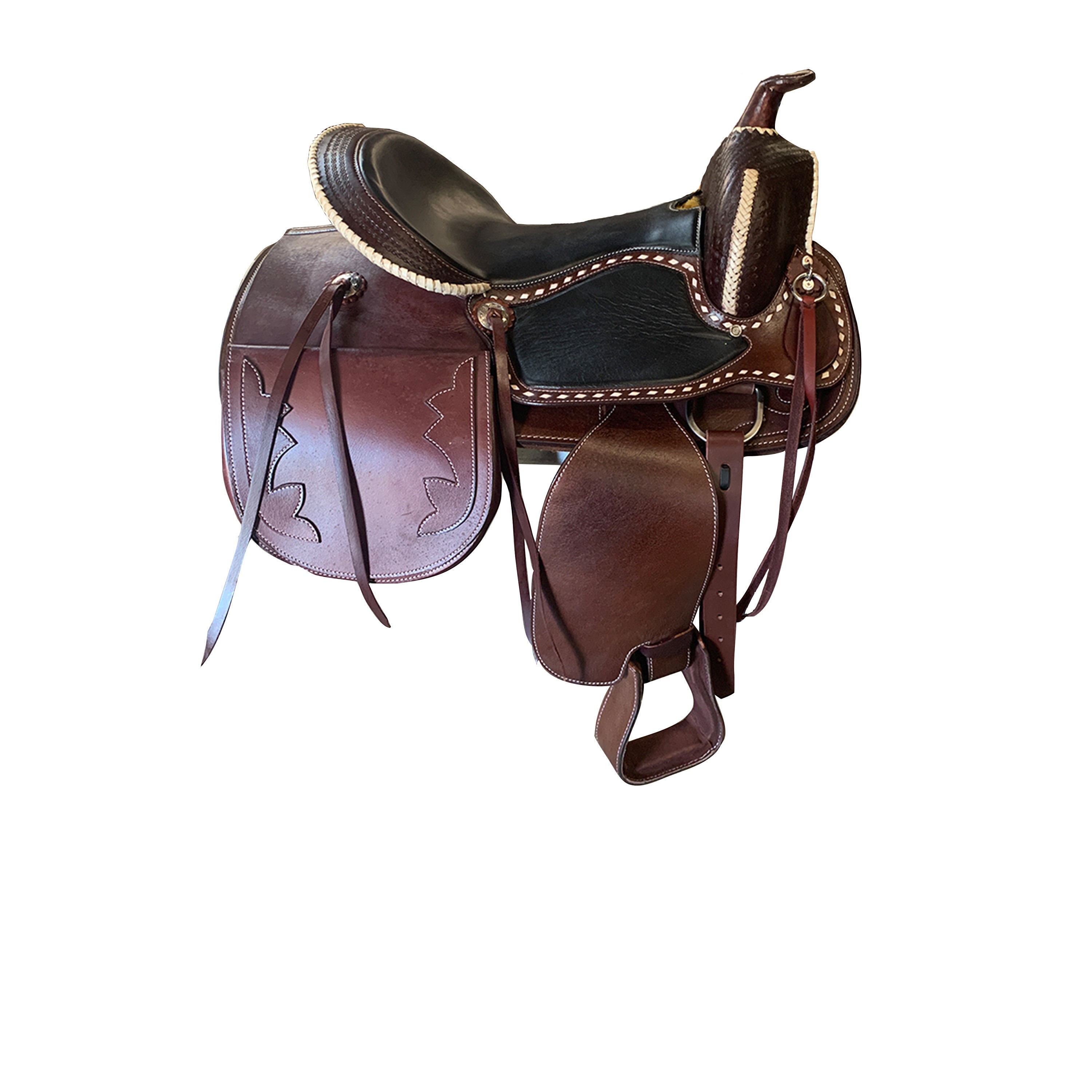 16 Trail Saddle Western Trail Horse Riding Saddle Padded Seat Horse Saddle Handmade Black Brown Leather Saddlebag Saddle for a Horse Etsy Canada