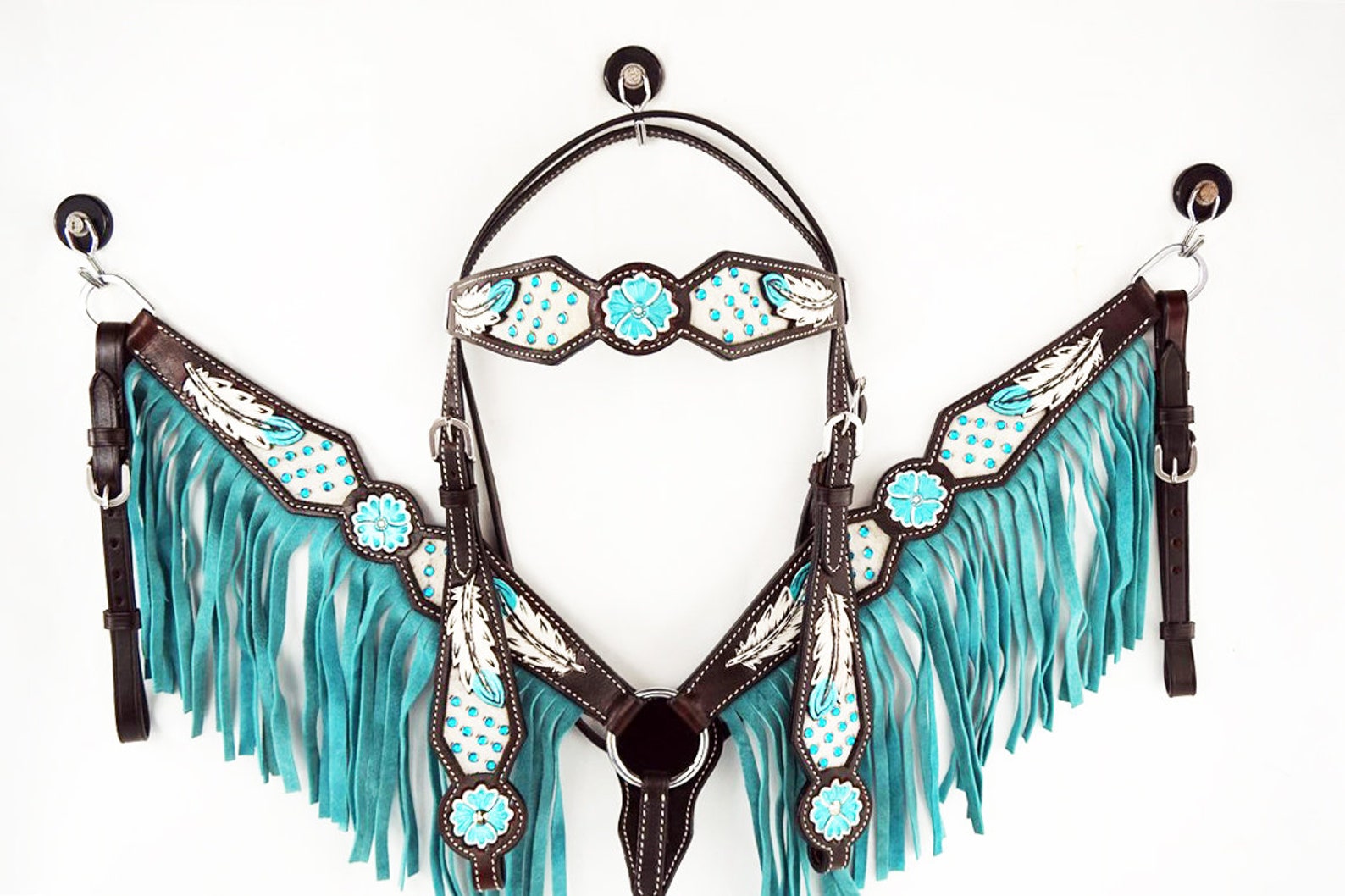 Custom horse bridle set Made To Order Handmade Feather Tooled Etsy