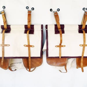 Made to Order Handmade Canvas Panniers Bags With Harness - Etsy