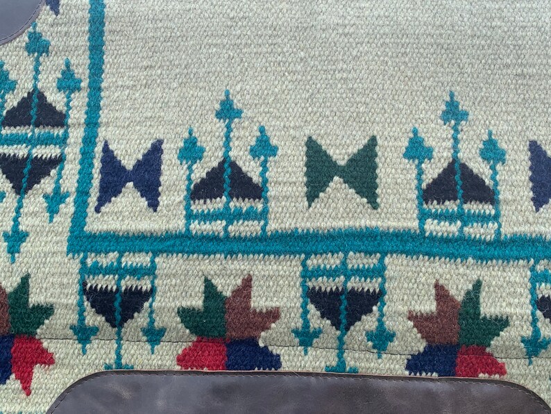 Cutting Roping Rodeo Show Barrel Horse Saddle Pad Blanket Trail Handmade Unique Merino Mohair Wool Western Barrel