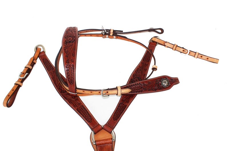 Horse Bridle Breast Collar Western Barrel Trail Cutting Horse Etsy