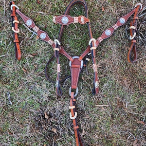 Western Barrel Rodeo Show Horse Tack Rawhide Silver Show - Etsy