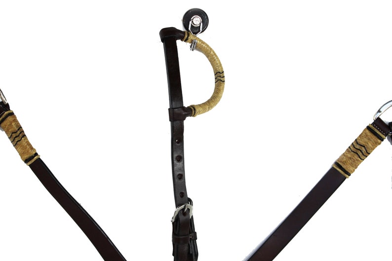 Western Barrel Horse Handmade Tack One ear Hermann Oaks Leather Trail Show Bridle Headstall Breast Collar Set