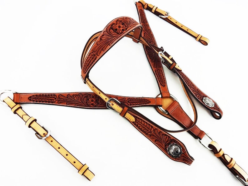 Horse Bridle Breast Collar Western Barrel Trail Cutting Horse Etsy