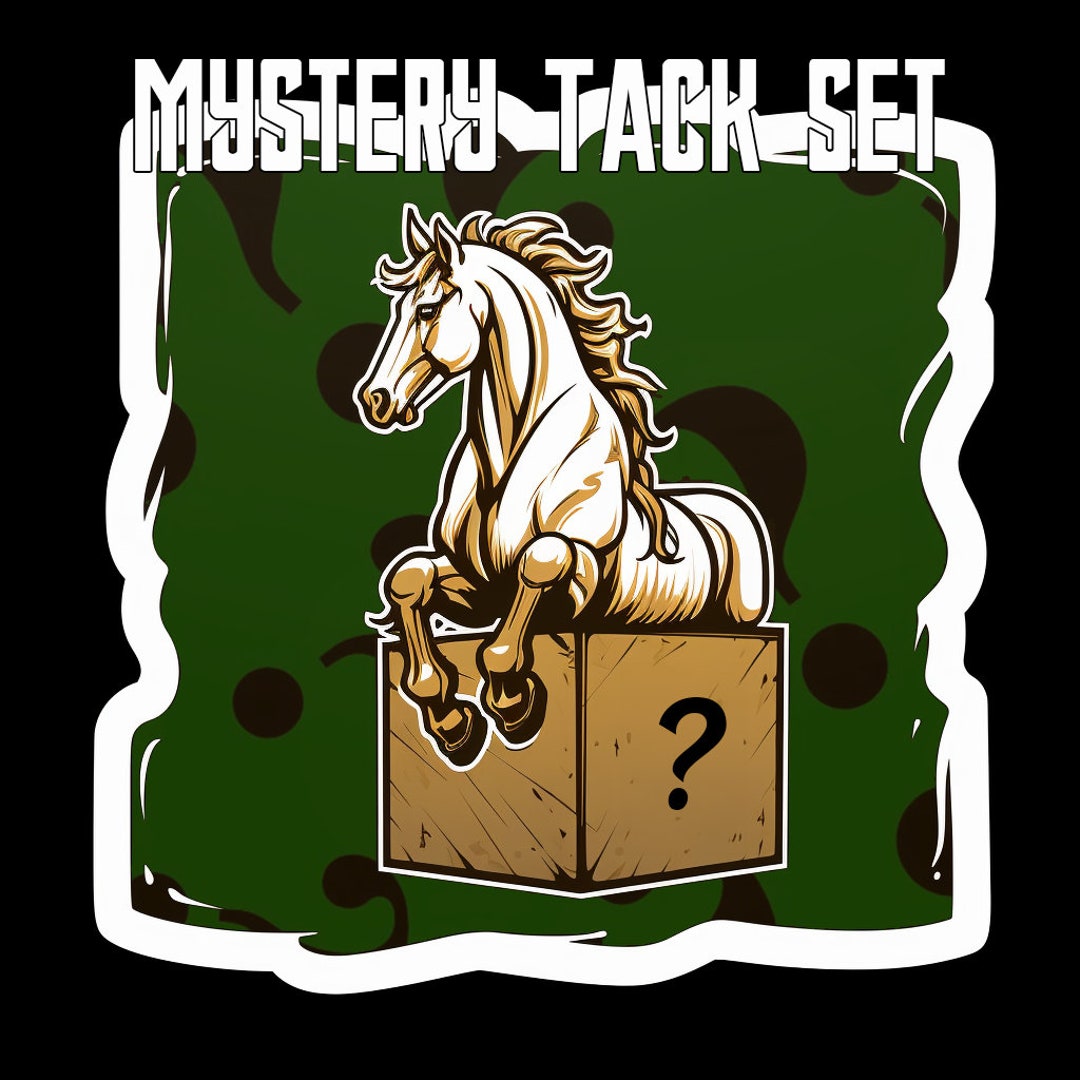 Mystery Box Tack Set Headstall Leather Western Horse Trail Bridle Breast Collar Plate Barrel