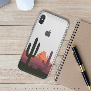 iPhone 15 Case, Clear, iPhone 14 Case, iPhone 13 Case, iPhone 12 Case, Desert Scene, Unique Case, Galaxy S23 Case, Galaxy S22 Case, Gift