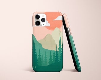 iPhone 14 Case, iPhone 15 Pro Case, MagSafe, Forest, Mountains, Hiking, Camping, iPhone 13 Case, iPhone 12 Case, iPhone 15 Pro Max, Gift