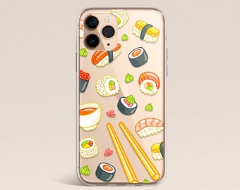 iPhone 12 Case, iPhone 15 Case, iPhone 15 Pro Case, iPhone 13 Pro Case, iPhone 14 Case, iPhone Case, Clear Rubber Case, Galaxy Case, Sushi