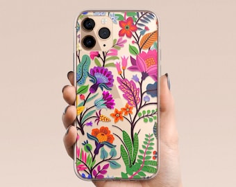 Clear, iPhone 15 Case, Phone 14 Case, iPhone 13 Pro Case, iPhone 12 Case, iPhone 11 Case, iPhone Case, Floral Print, iPhone 15 Pro Case