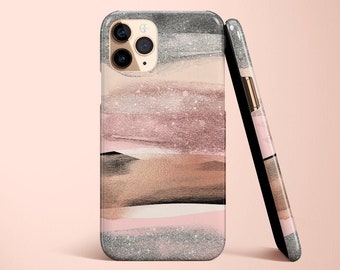 Glitter Style iPhone 15 Case iPhone 12 Case iPhone 13 iPhone 11 iPhone 15 Pro Sparkly Pattern iPhone 14 Case Blush Colors Galaxy Case