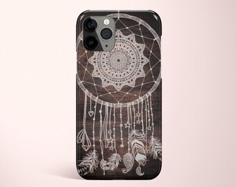 iPhone 12 Case, iPhone 12 Pro Case, iPhone 15 Case, iPhone 12 Pro Max Case, Dreamcatcher, Wood, iPhone 14 Case, iPhone X Case, Bohemian