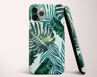 iPhone 12 Case, Palm Leaves, iPhone X Case, Phone Case, iPhone 15 Case, Tropical Style, Protective Case, iPhone 15 Pro, Galaxy Case, Cover