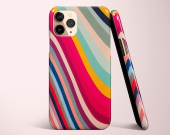 iPhone 15 Case, iPhone Case, iPhone 14 Case, iPhone 13 Case, iPhone 11 Pro Case, Chic and Trendy Colorful Stripes, Galaxy Case, Galaxy S23