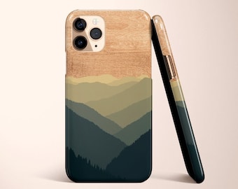 iPhone 14 Pro Case, iPhone 15 Pro Max, Case, iPhone 13 Pro Case, iPhone 15, Cover, Mountains, Wood, Galaxy Case, Galaxy S22 Case, Galaxy 23
