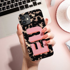Gepersonaliseerde schildpad iPhone 15 Pro-hoesje monogram iPhone-hoesje iPhone 15-hoesje schildpadstijl iPhone 13-hoesje iPhone 14 hoes