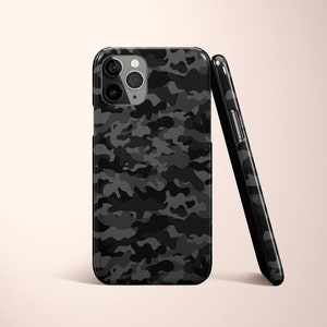 iPhone 12 Case, iPhone 15 Case, iPhone 15 Pro Max Case, iPhone 14 Case, Military Pattern, Camo, Black, iPhone 11 Case, iPhone 13 Pro Case