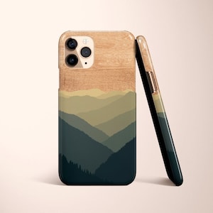 iPhone 14 Pro Case, iPhone 15 Pro Max, Case, iPhone 13 Pro Case, iPhone 15, Cover, Mountains, Wood, Galaxy Case, Galaxy S22 Case, Galaxy 23