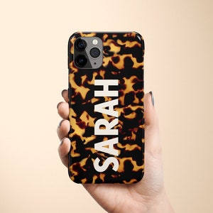 iPhone 12 Case, iPhone 15 Case, Tortoise Shell Pattern, Case, Tortoiseshell, Monogram, iPhone 13 Case, iPhone 14 Case, Custom, Personalized