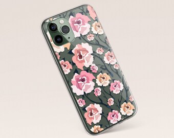 iPhone 15 Pro Case, iPhone 14 Case, iPhone 13 Case, Floral iPhone Case, Flower Case, iPhone 12 Case, Clear iPhone Case, Galaxy S23, Gift