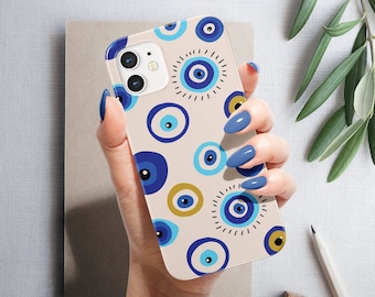 Evil Eyes iPhone 15 Case iPhone 13 Case Eyes Amulets iPhone 14 Pro iPhone 12 iPhone 15 Pro Max Talismans iPhone 11 Cover Galaxy Case Ethnic