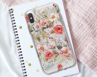 iPhone 12 Case, iPhone 15 Pro Case, iPhone 14 Case, iPhone 13 Case, iPhone 15 Case, iPhone Case, Beautiful Floral, Clear Case, Galaxy Case