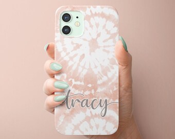 iPhone 15 Case Tie Dye Style iPhone 14 Case iPhone 12 Case Trendy Tie Dye Personalized Monogram iPhone 13 iPhone 15 Pro Custom Galaxy Case