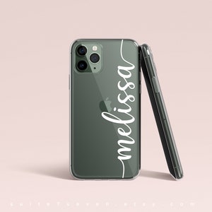 iPhone 15 Case, Clear iPhone Case, Personalized Case, iPhone 12 Case, iPhone 13 Case, Name Monogram, Script, iPhone 14 Case, iPhone Case image 4