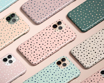 Dots iPhone 15 Case Cute Dots iPhone 12 Case Dotted Case iPhone 14 iPhone X iPhone 13 Mini iPhone 15 Pro Personalized Polka Dots Galaxy Case