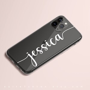 iPhone 15 Case, Clear iPhone Case, Personalized Case, iPhone 12 Case, iPhone 13 Case, Name Monogram, Script, iPhone 14 Case, iPhone Case image 5