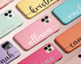 Candy Colors, iPhone 13 Case, iPhone 12 Case, Personalized Case, Monogram Name, iPhone 11 Pro Case, iPhone 13 Pro Max, Script, Galaxy Case