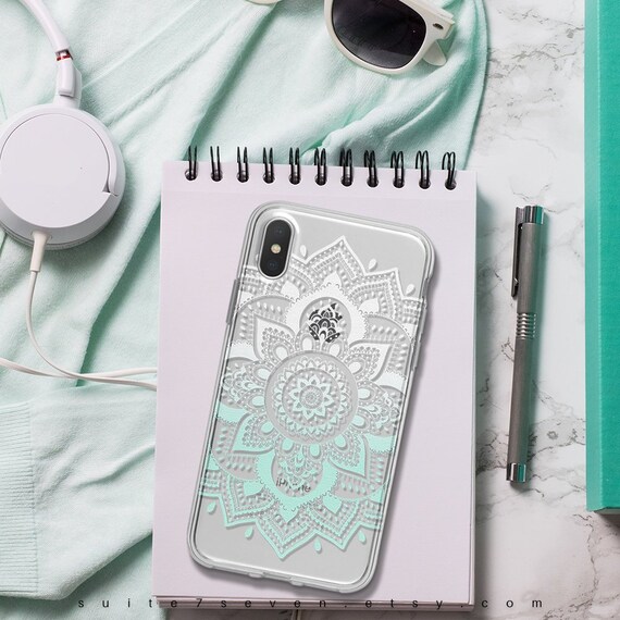 iPhone 12 Case, iPhone 15 Case, iPhone 15 Pro Case, Clear Rubber Case, iPhone 13 Case, iPhone 14 Case, Galaxy Case, Mandala Pattern Cover